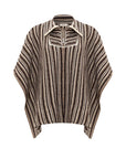 Juniper Striped Wool Cape