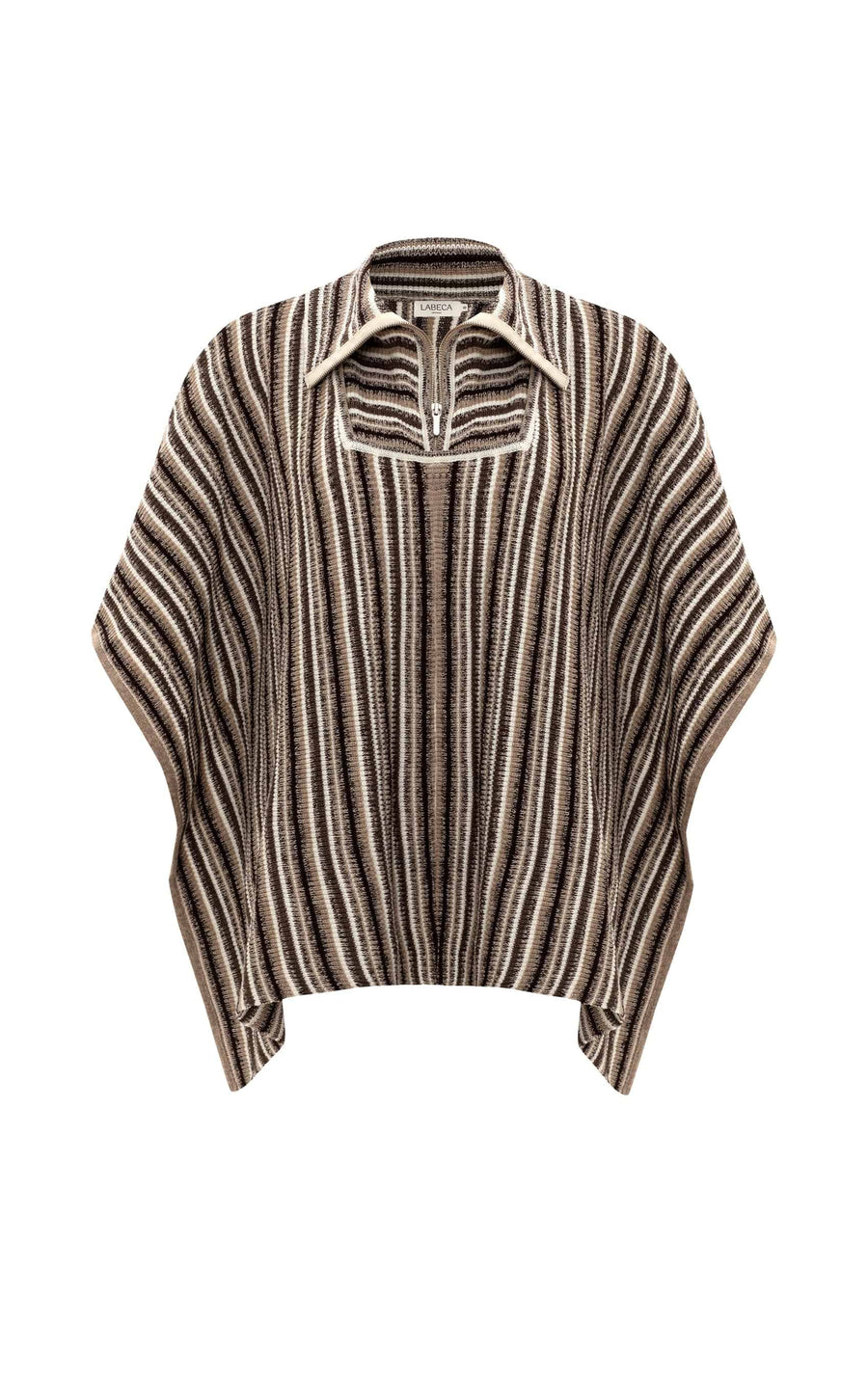 Juniper Striped Wool Cape