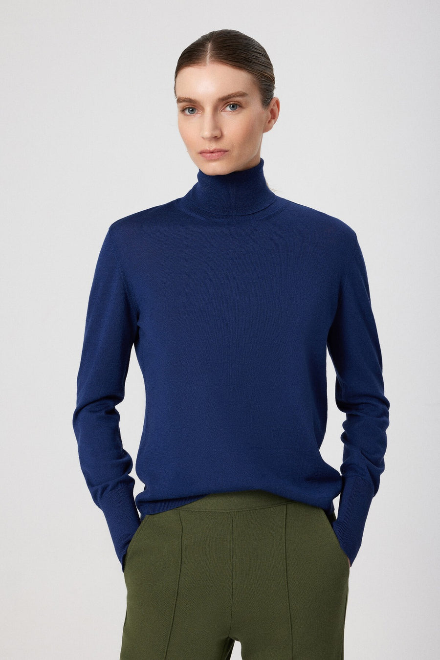 Mısırlı 1951 Navy Blue Turtleneck Long Sleeve Sweater  - Porterist 2