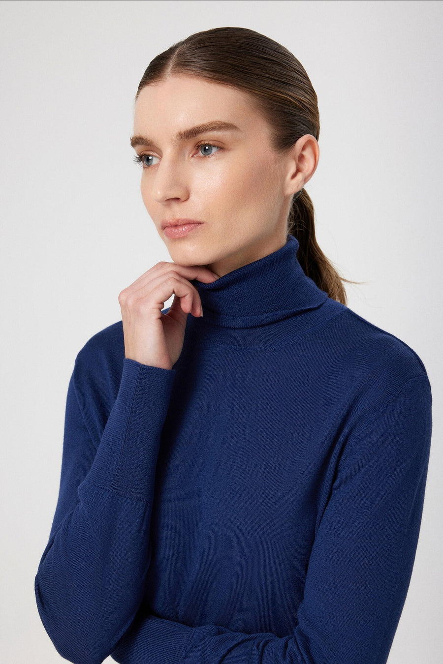 Mısırlı 1951 Navy Blue Turtleneck Long Sleeve Sweater  - Porterist 3