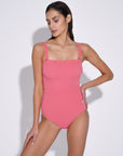 Lavender Gold Pin Strapless Thin Strap Pink Swimsuit