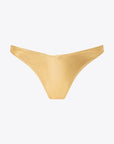 Light Gold Single Shoulder Bikini Set Gold  - Porterist 4