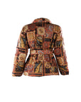 Multicolored Luna Patterned Puffer Coat - Porterist 5