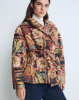 Multicolored Luna Patterned Puffer Coat - Porterist 2