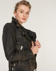 Galaxy Embroidery Leather Jacket | Porterist