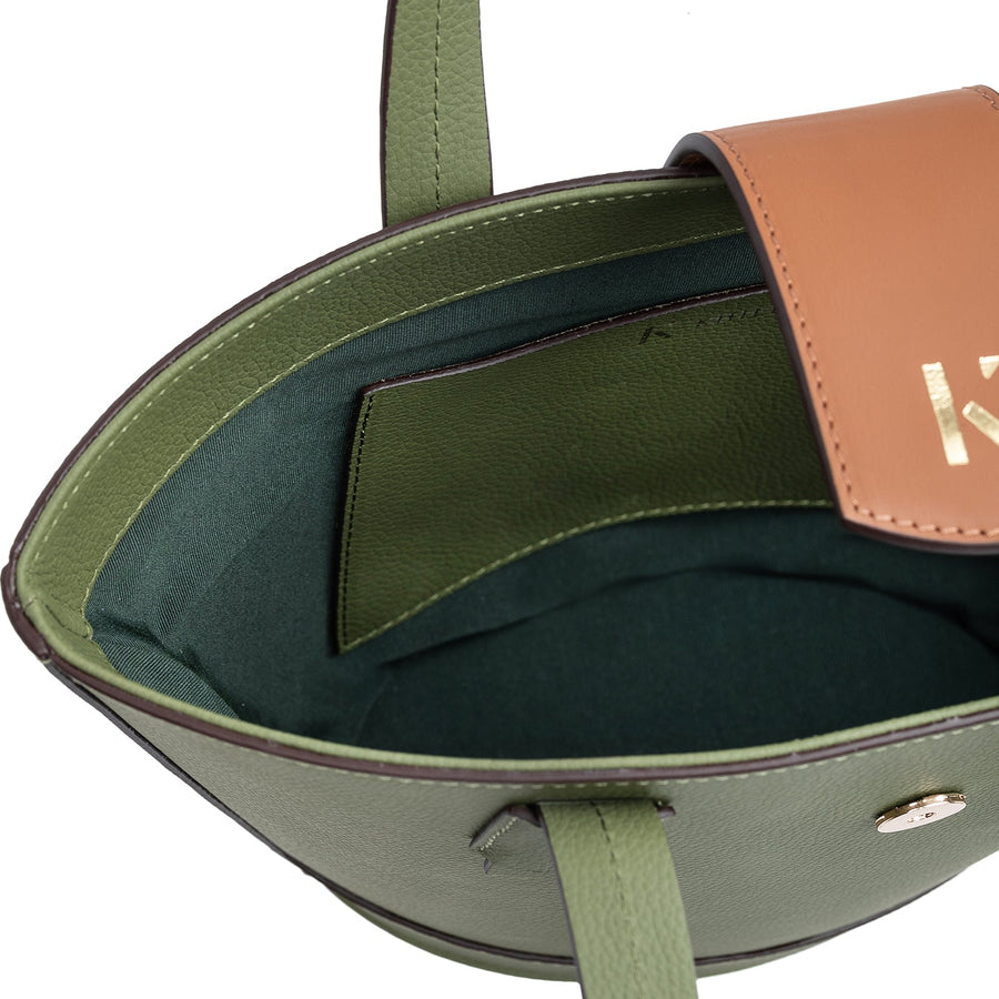 Marla Green Leather Hand & Shoulder Bag | Porterist