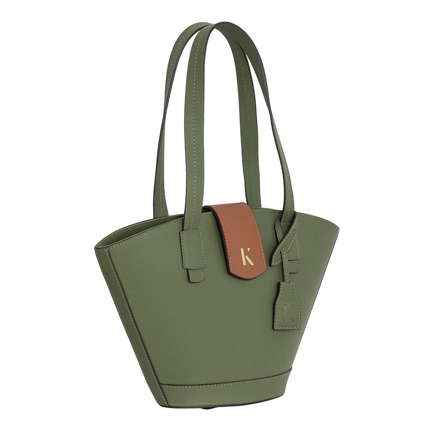 Marla Green Leather Hand & Shoulder Bag | Porterist