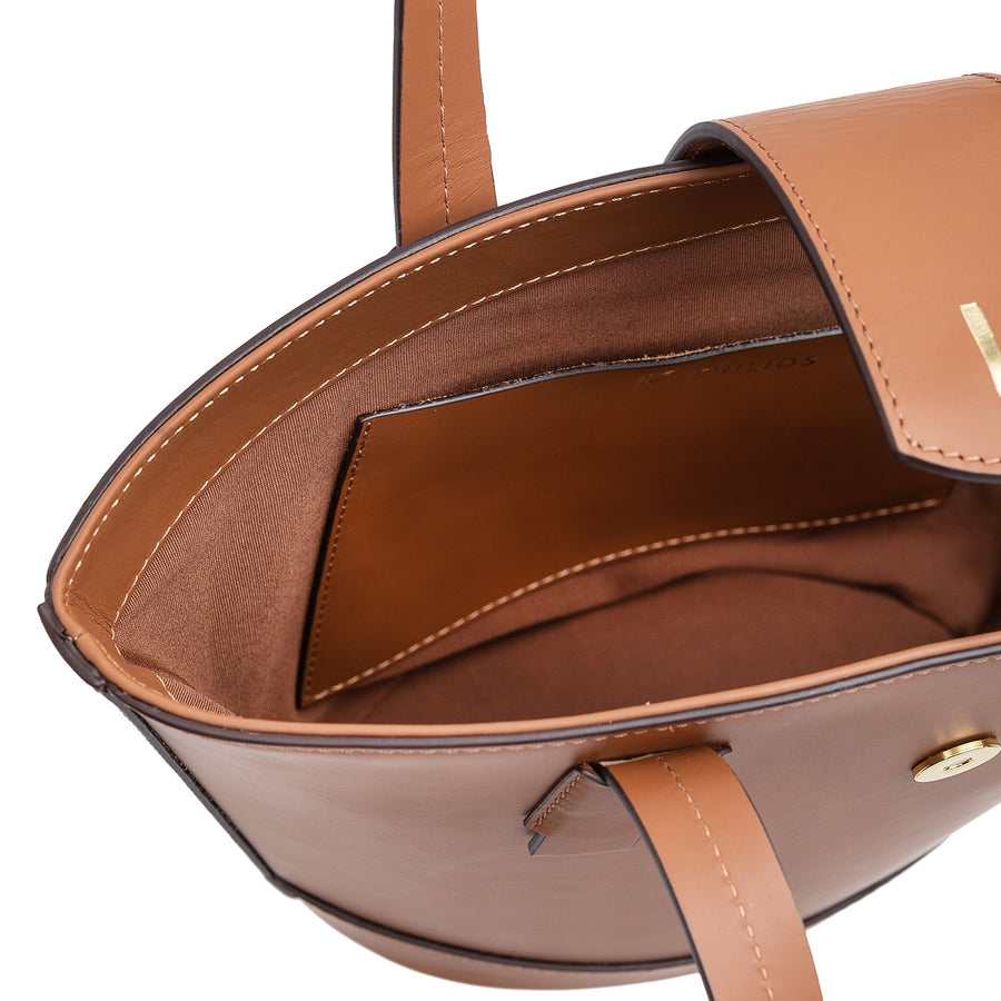 Marla Tan Leather Hand & Shoulder Bag | Porterist