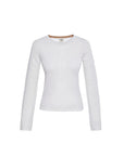 Wool & Silk Martha Openwork Crew - neck White Sweater