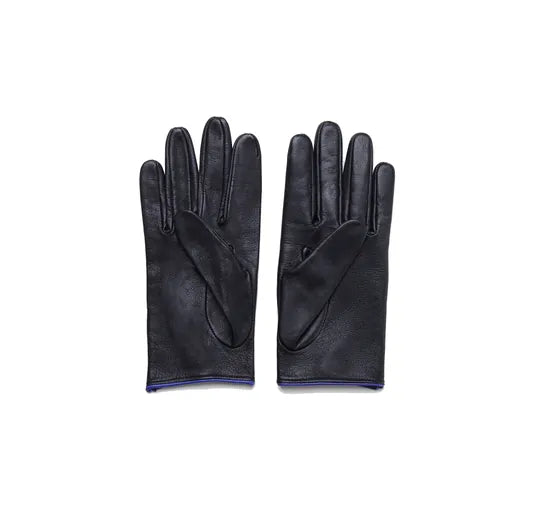 Blue Venus Heart Women Driver Leather Gloves