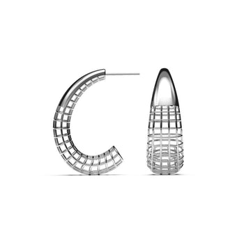 Maxi Regal Silver Earrings | Porterist