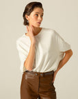 Brown Faux Leather Pants With Metal Accessories | Porterist