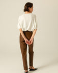 Brown Faux Leather Pants With Metal Accessories | Porterist