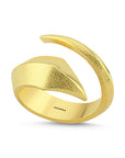 Fluid Sandblasted Gold Vermeil Ring   - Porterist 3