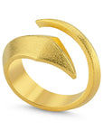 Fluid Sandblasted Gold Vermeil Ring   - Porterist 5