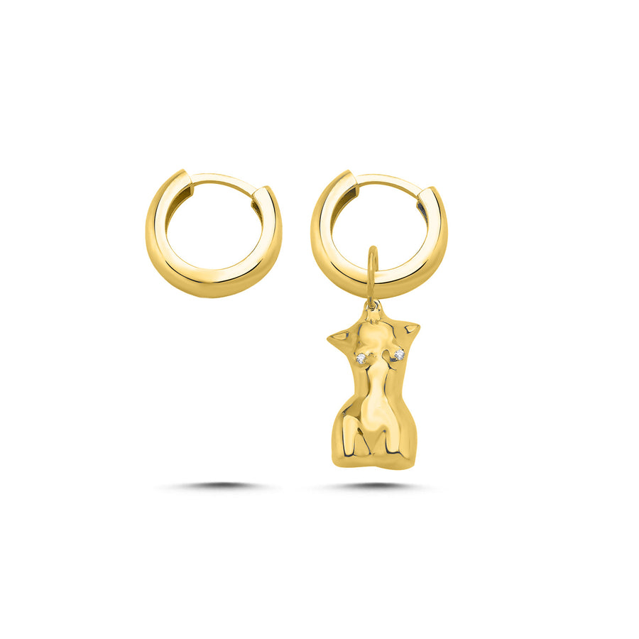 My Girl Gold Pendant Gold Hoop Earrings Gold Pendant Gold Hoop Earrings  - Porterist 1