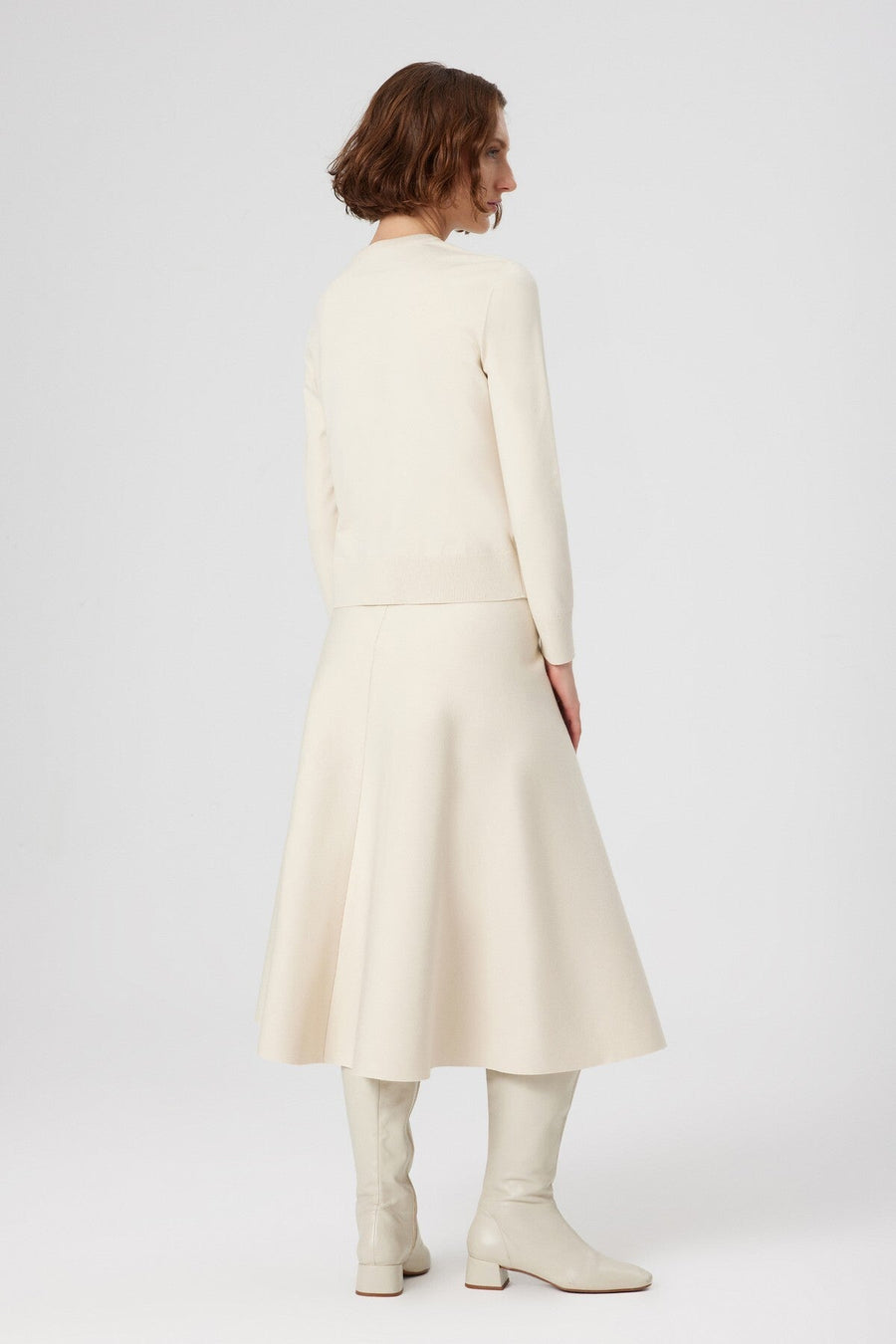 Mısırlı 1951 Beige Frilled Midi Skirt  - Porterist 3