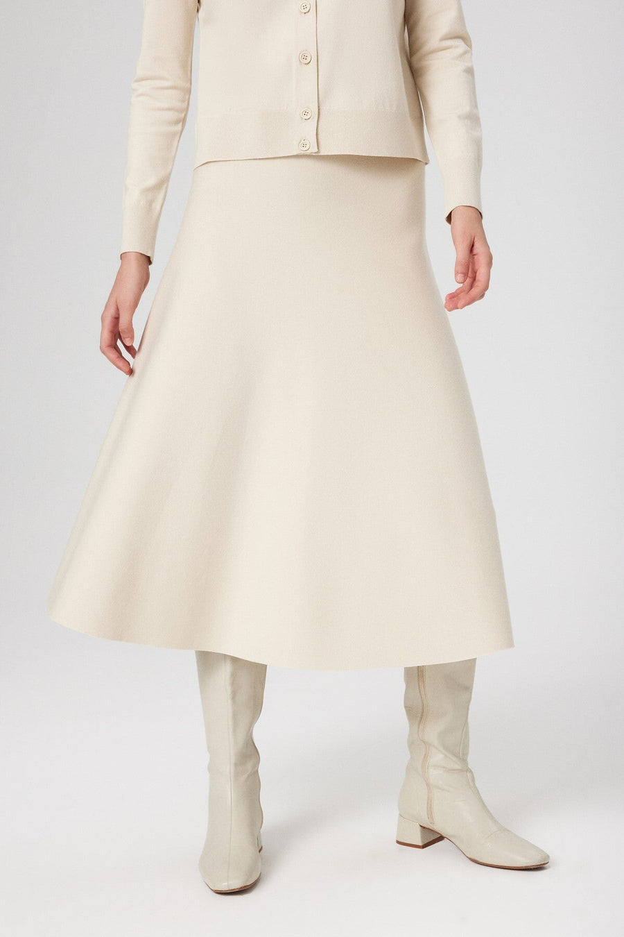 Mısırlı 1951 Beige Frilled Midi Skirt  - Porterist 5
