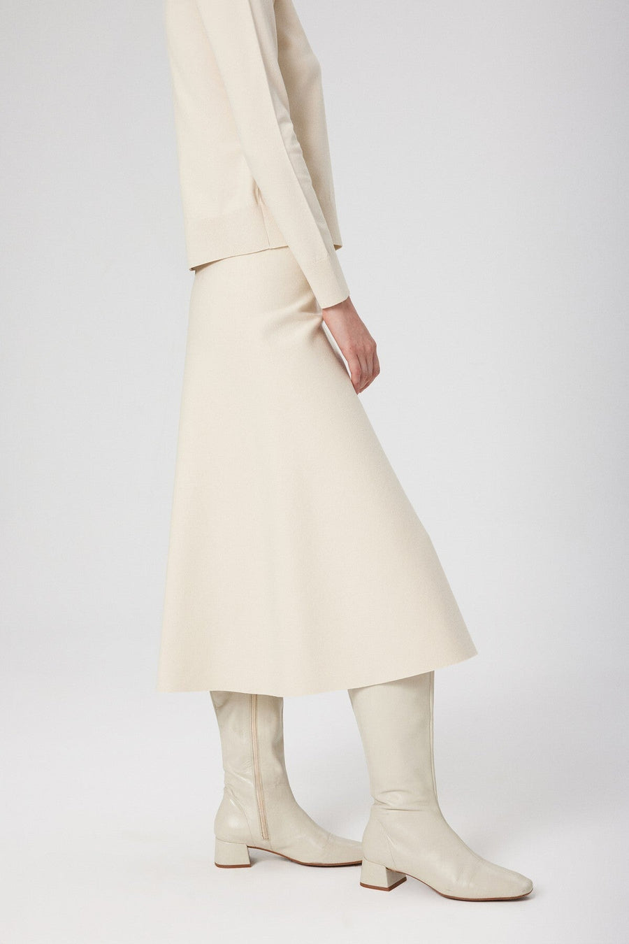 Mısırlı 1951 Beige Frilled Midi Skirt  - Porterist 6