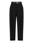 High Waist Pleated Black Pants