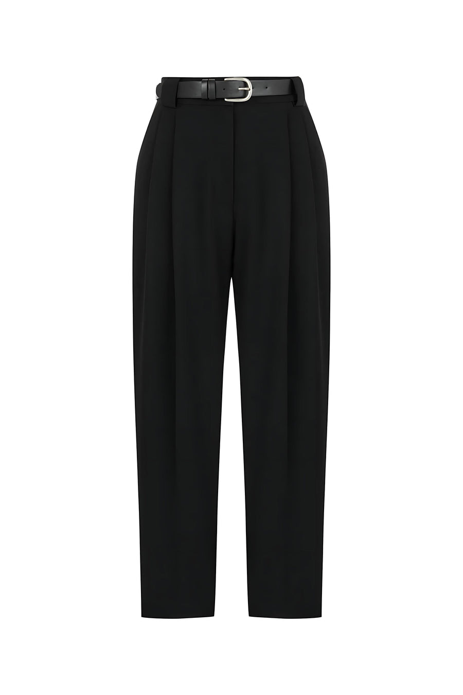 High Waist Pleated Black Pants