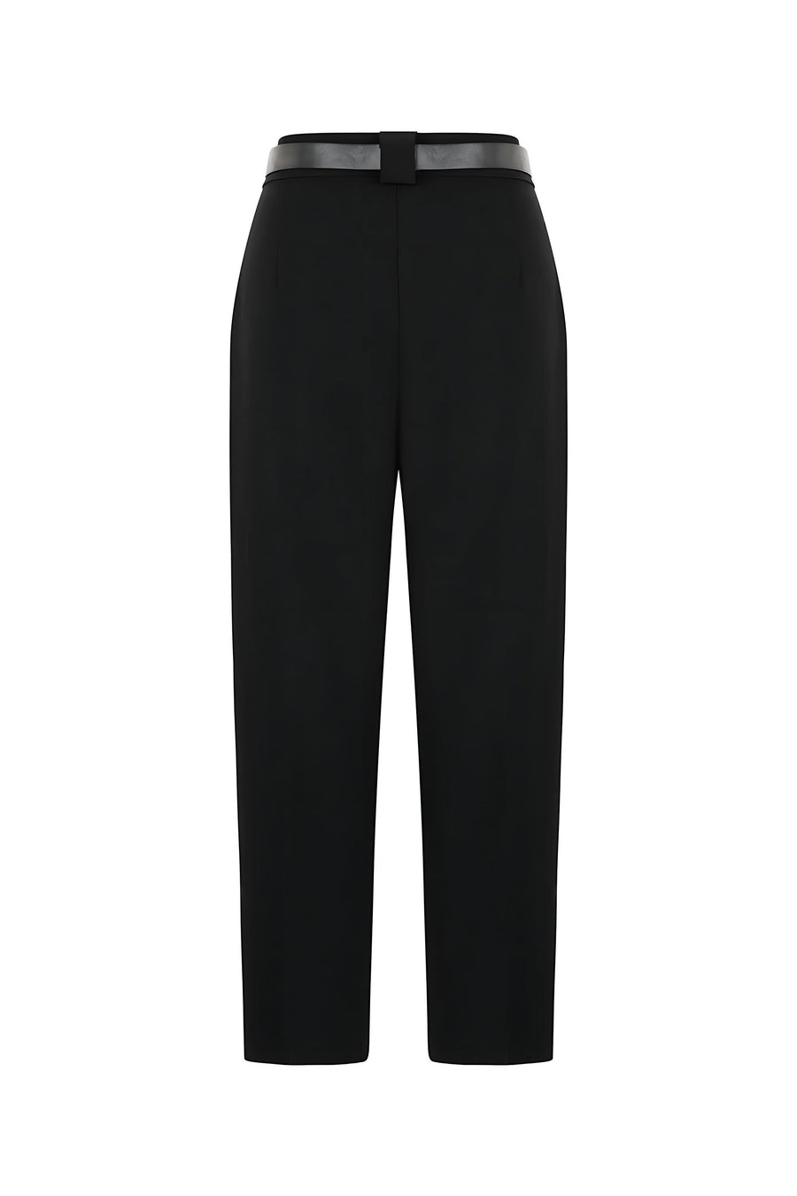 High Waist Pleated Black Pants