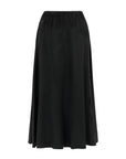 Elastic Waist Midi Skirt