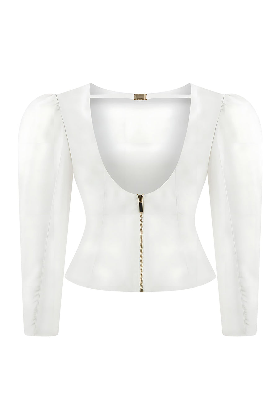 Ivory Boat Neck Blouse