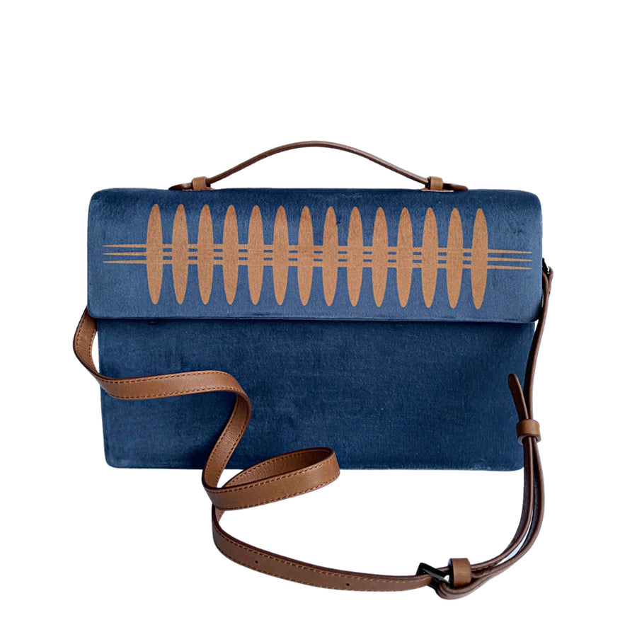 Navy Blue & Tan Niji Bag | Porterist