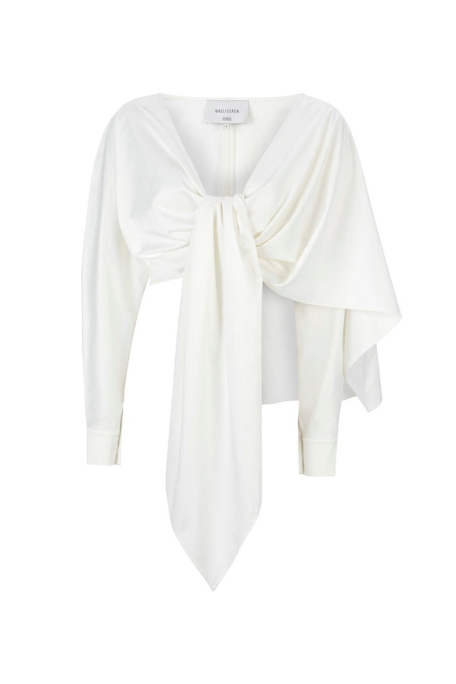 Angy Asymmetric Blouse in White