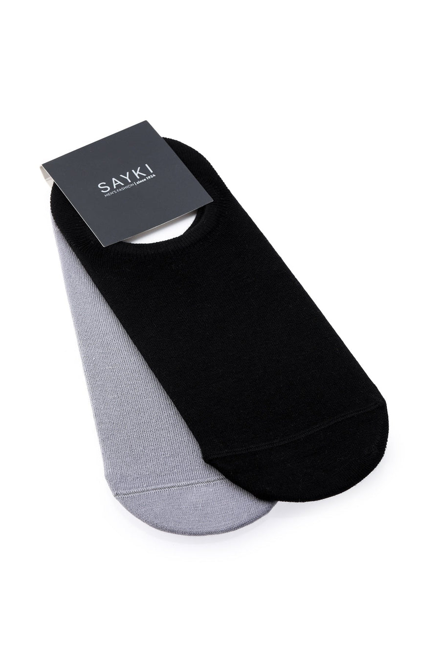 No Show Basic Cotton Socks Black Gray   - Porterist 1