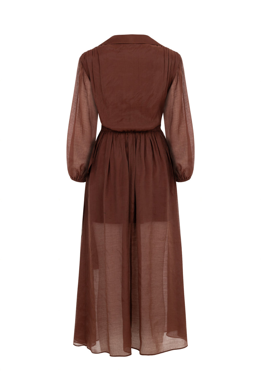 Nocturne Cinnamon Balloon Sleeves Dress  - Porterist 2