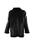 Black Noir Leather Coat with Plush Inside - Porterist 6