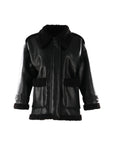 Black Noir Leather Coat with Plush Inside - Porterist 5