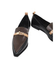 Oaklynn Pointed Brown Buckle Loafers