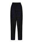 Pleated Front Wide Leg Trousers - Anthracite