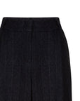 Pleated Front Wide Leg Trousers - Anthracite