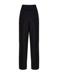 Pleated Front Wide Leg Trousers - Anthracite