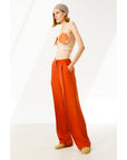 Orange Roji Linen-silk Trousers | Porterist