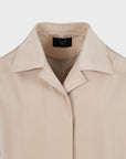 Oversize Cut Buttoned and Pocket Detailed Long Trench Coat - Beige