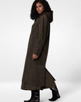 Oversize Cut Buttoned and Pocket Detailed Long Trench Coat - Khaki