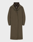 Oversize Cut Buttoned and Pocket Detailed Long Trench Coat - Khaki