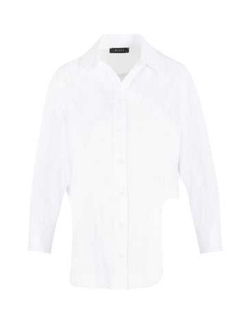 Oversize Cut Cotton Shirt Ecru  - Porterist 1