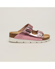 Pink Alisa Cork Sole Slippers