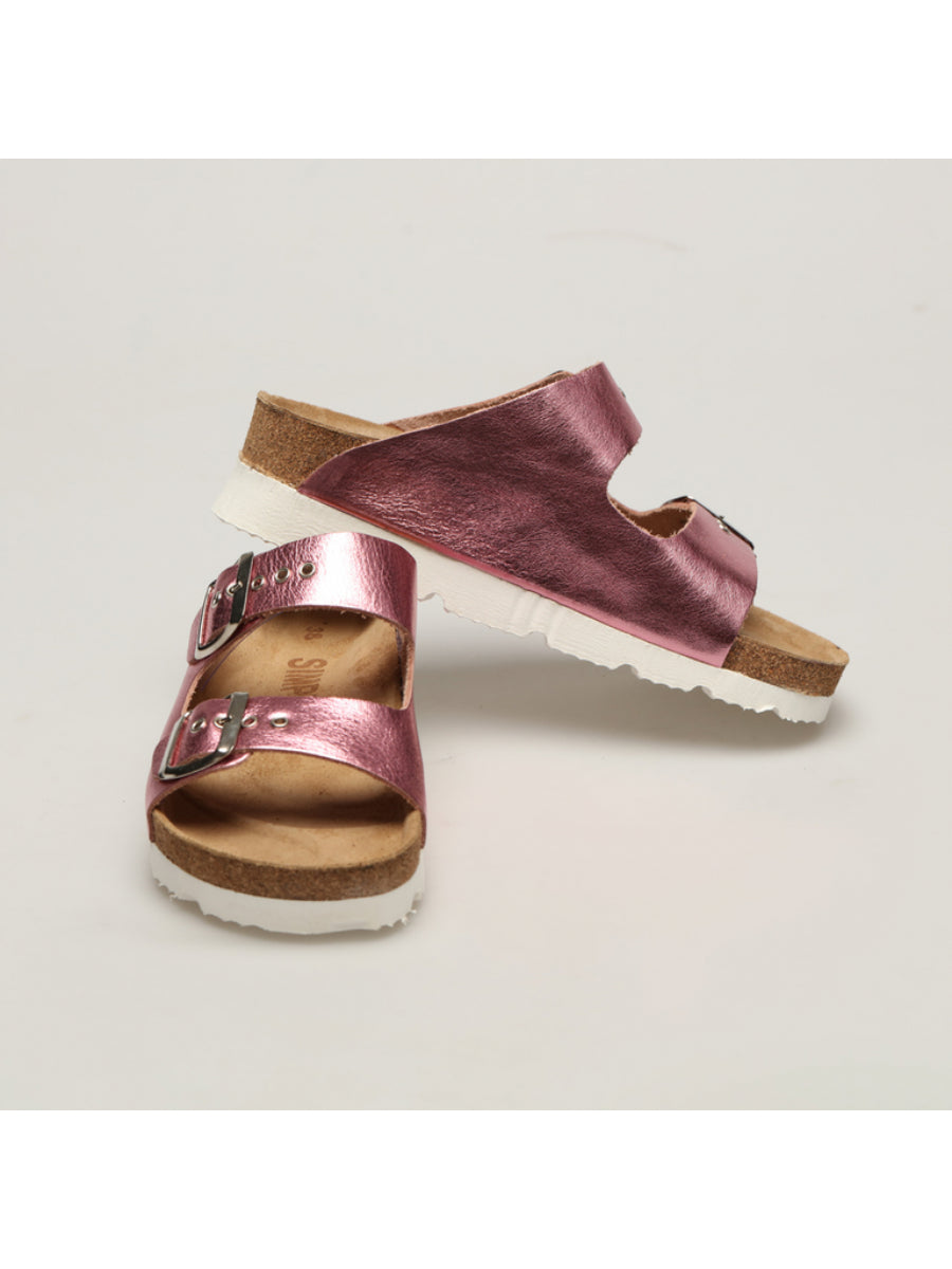 Pink Alisa Cork Sole Slippers