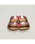 Pink Alisa Cork Sole Slippers