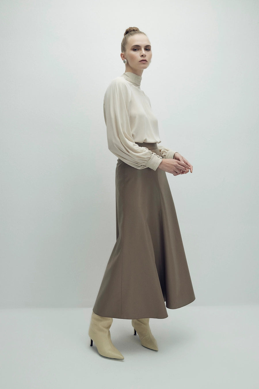 Perla Leather Skirt Mink Fınal Item - Porterist 7