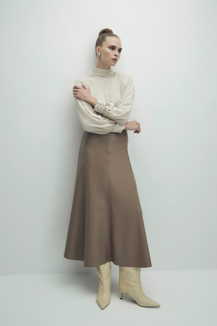 Perla Leather Skirt Mink Fınal Item - Porterist 5