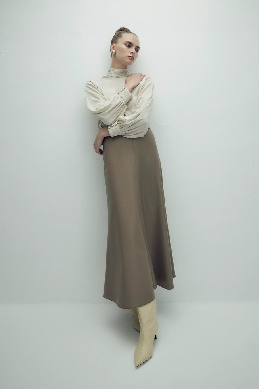 Perla Leather Skirt Mink Fınal Item - Porterist 2