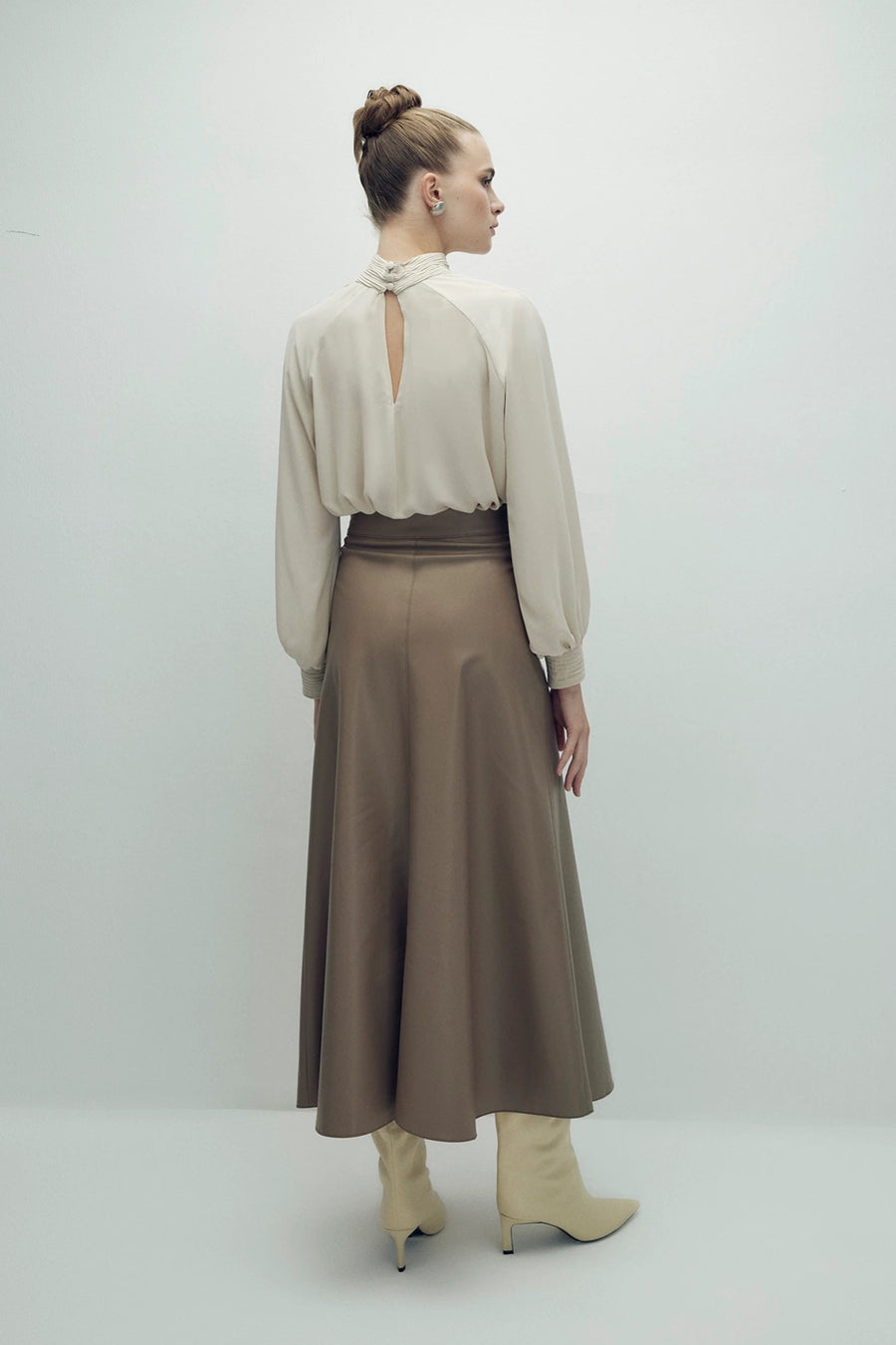 Perla Leather Skirt Mink Fınal Item - Porterist 6